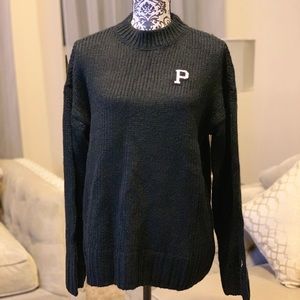 VS PINK BOYFRIEND SWEATER PURE BLACK - NEW W/ TAG